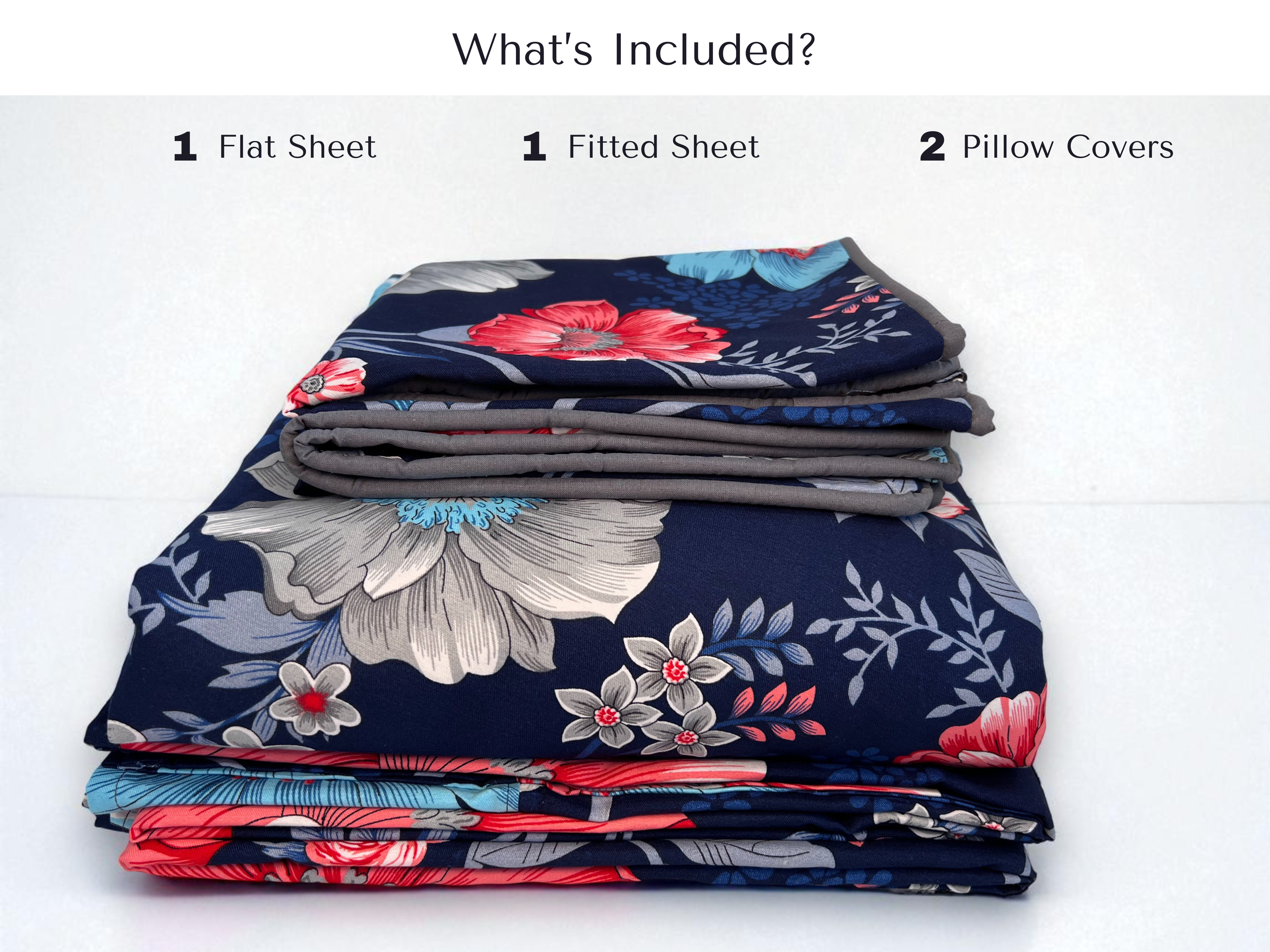 Midnight Blossom 4 Piece Queen Set