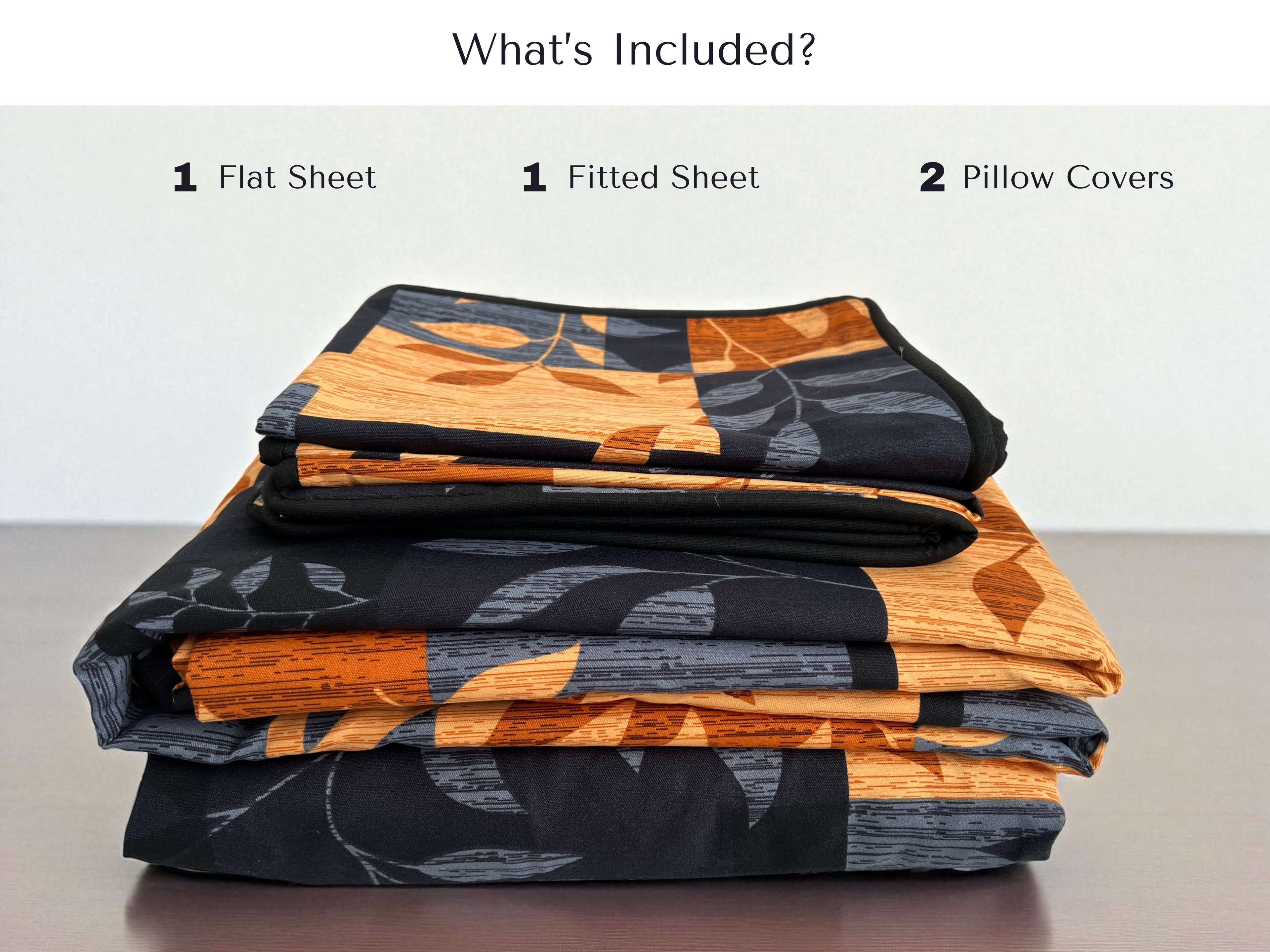 Amber Leaf Patchwork 4 Piece Queen Set