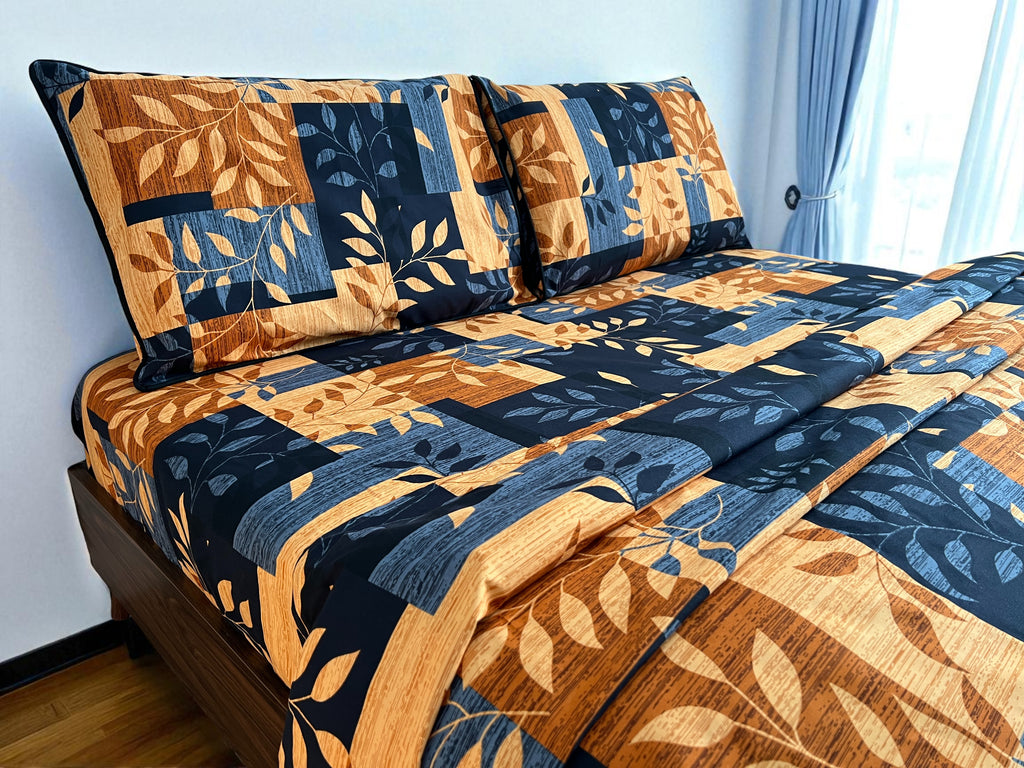 Amber Leaf Patchwork Queen Set