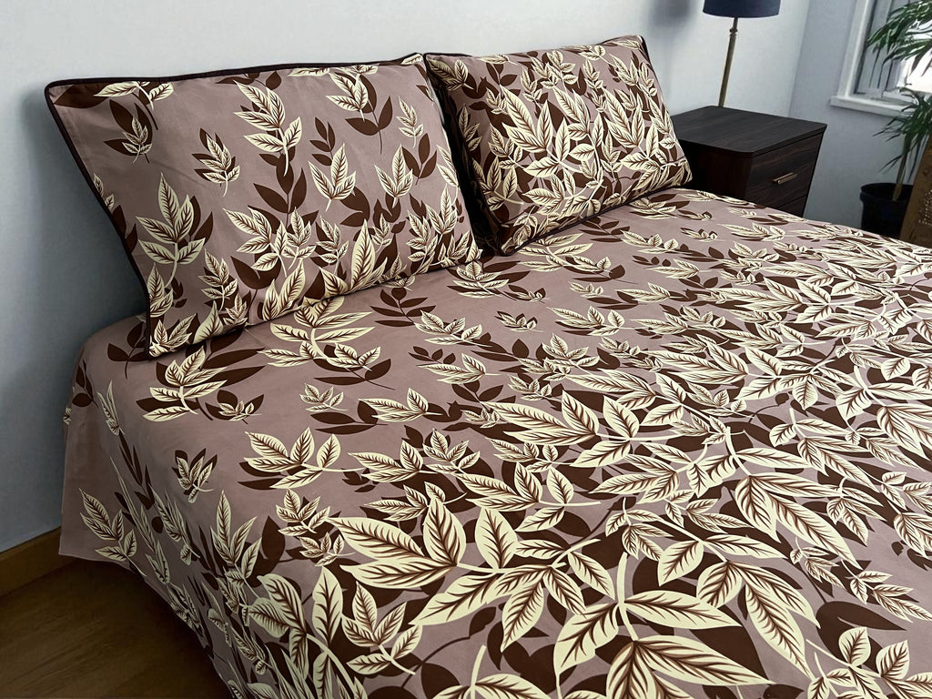 Mocha Leaf Harmony 3 Piece Double Set