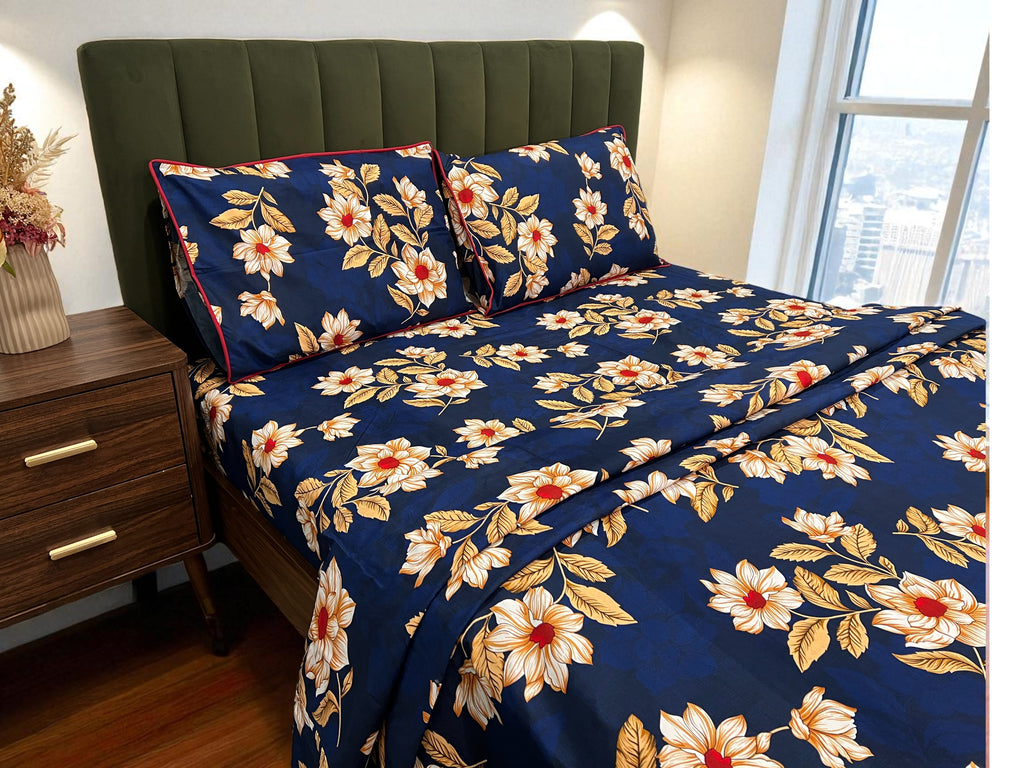 Golden Bloom 4 Piece King Set