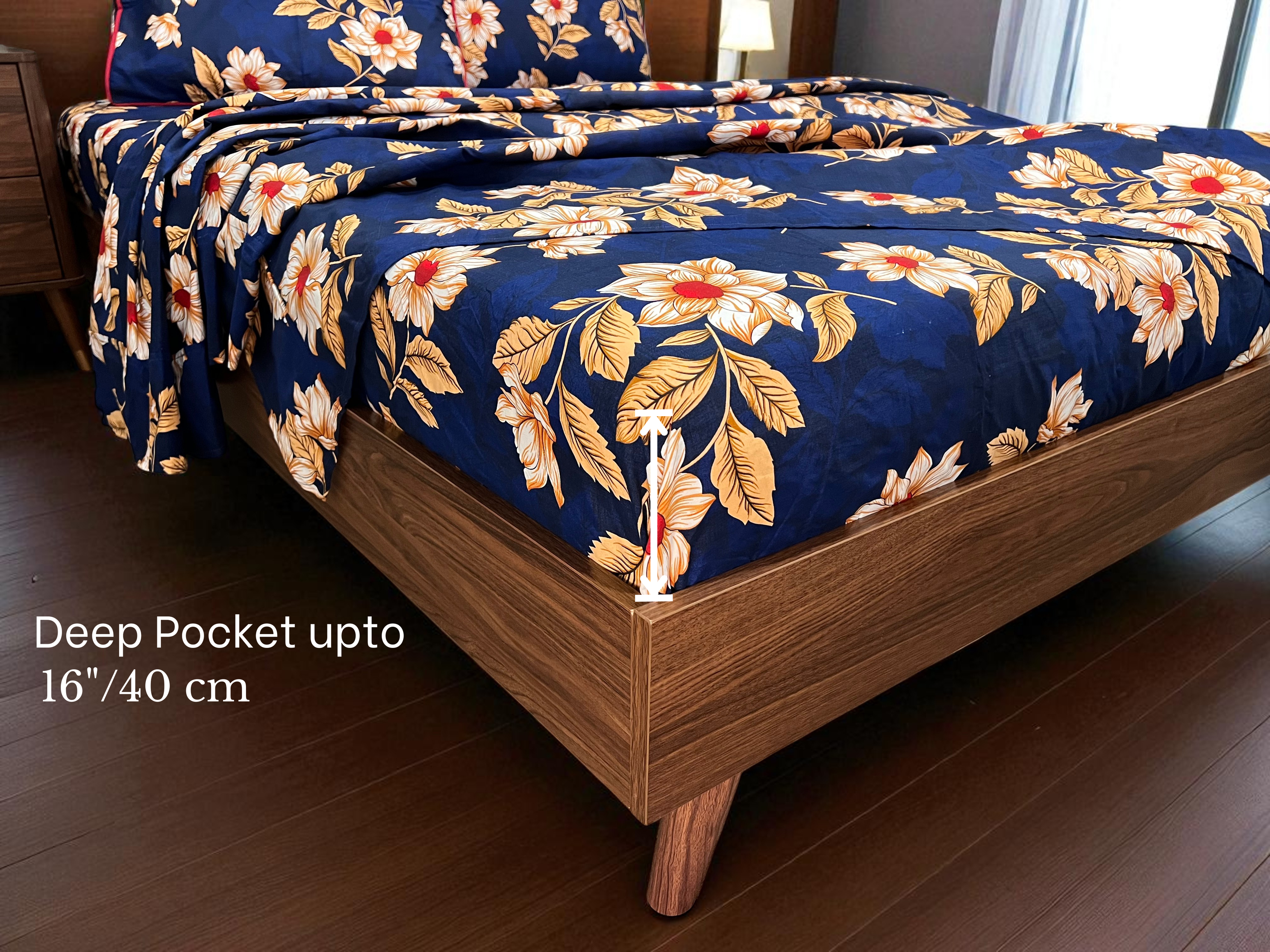 Golden Bloom 4 Piece King Set