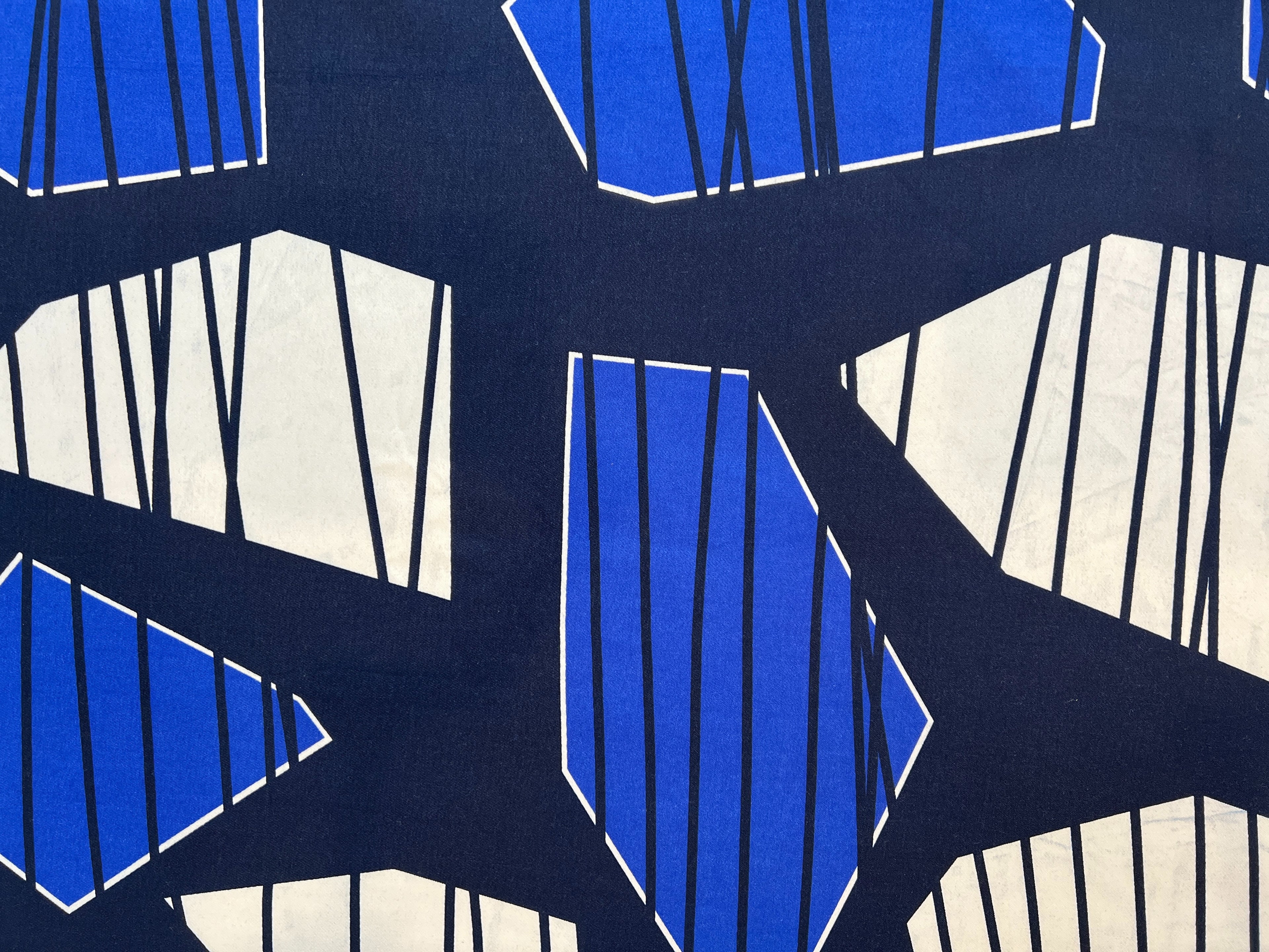 Blue Geo Stripe King Set