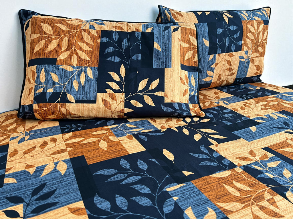 Amber Leaf Patchwork 4 Piece Queen Set