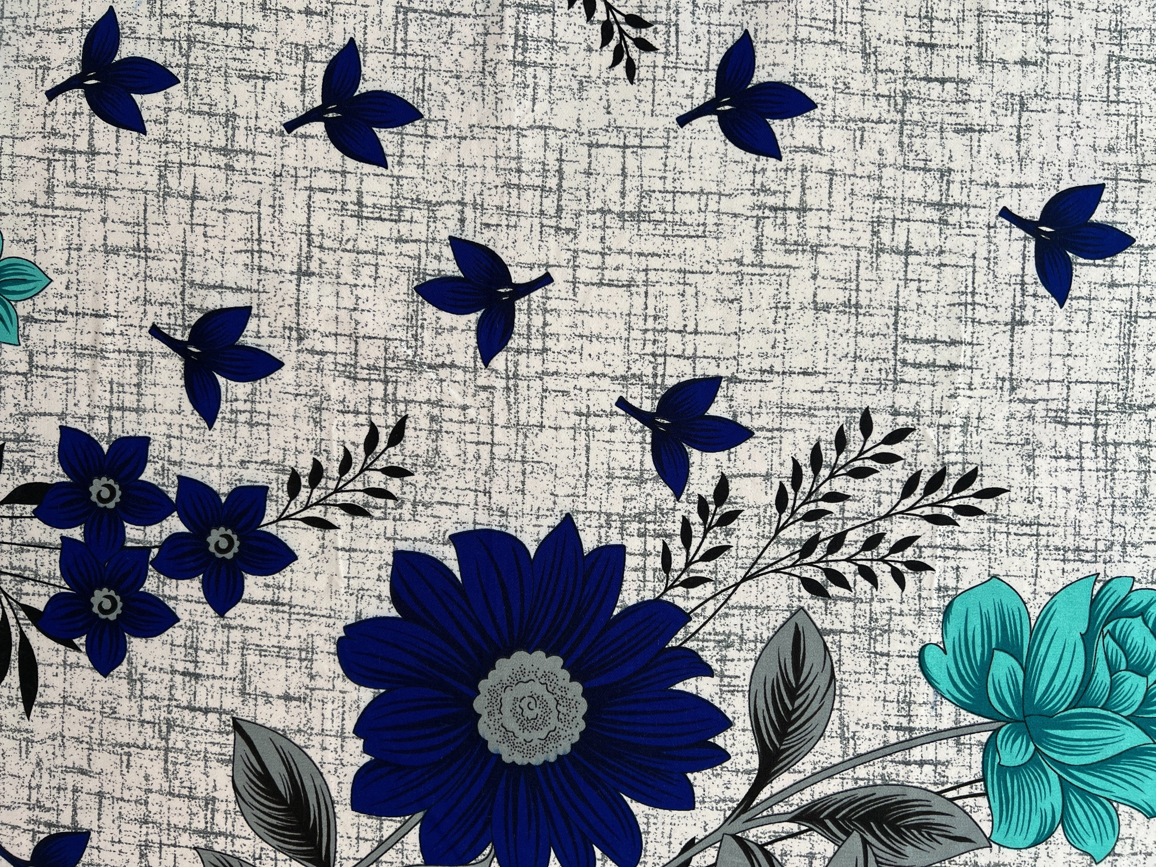 Azure Bloom 4 Piece King Set