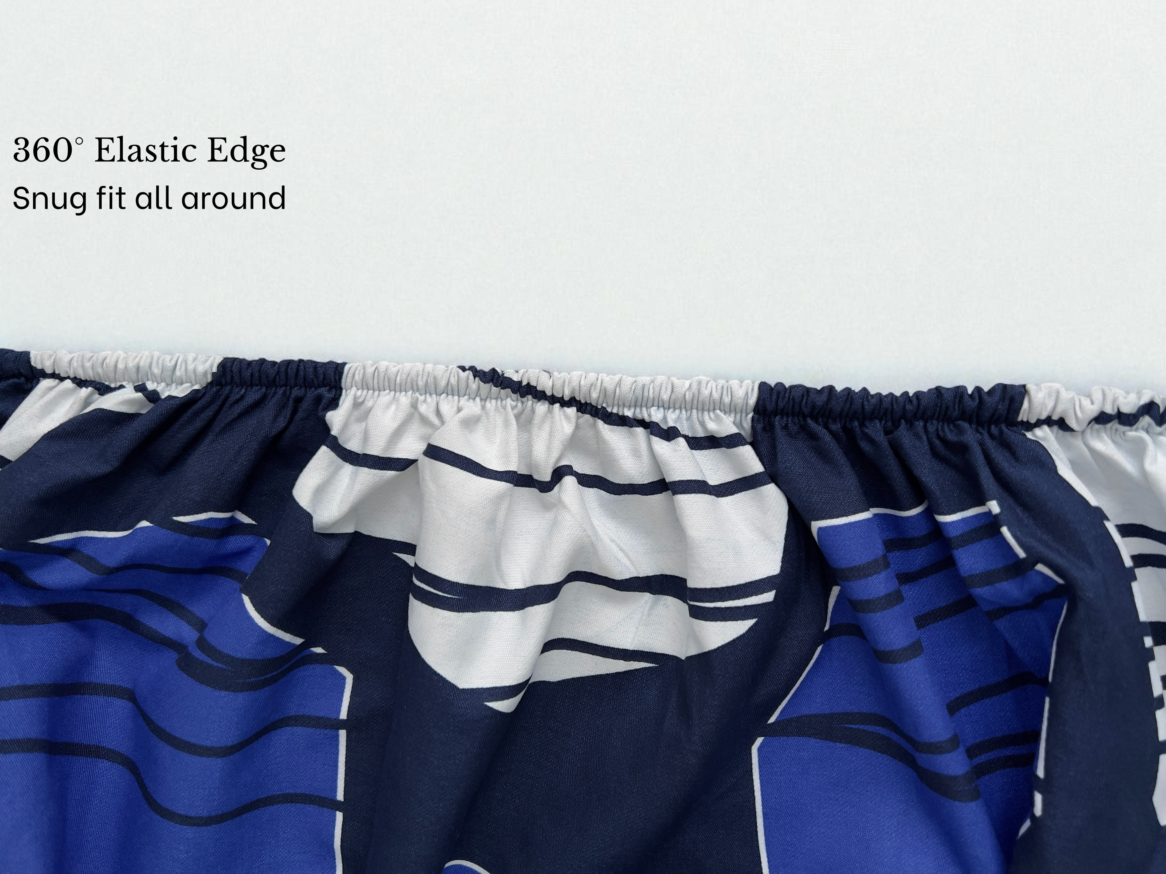 Blue Geo Stripe King Set