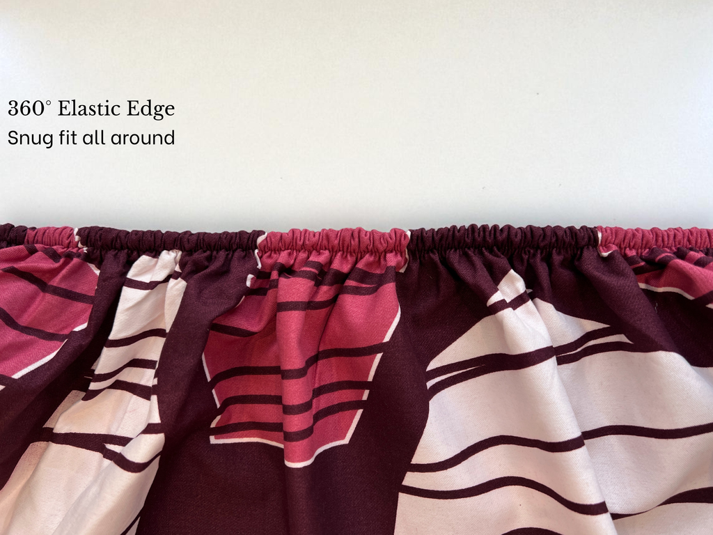 Maroon Geo Stripe 3 Piece Queen Set