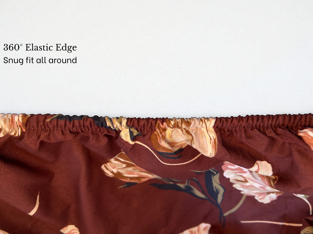 Mocha Blossom 4 Piece Queen Set