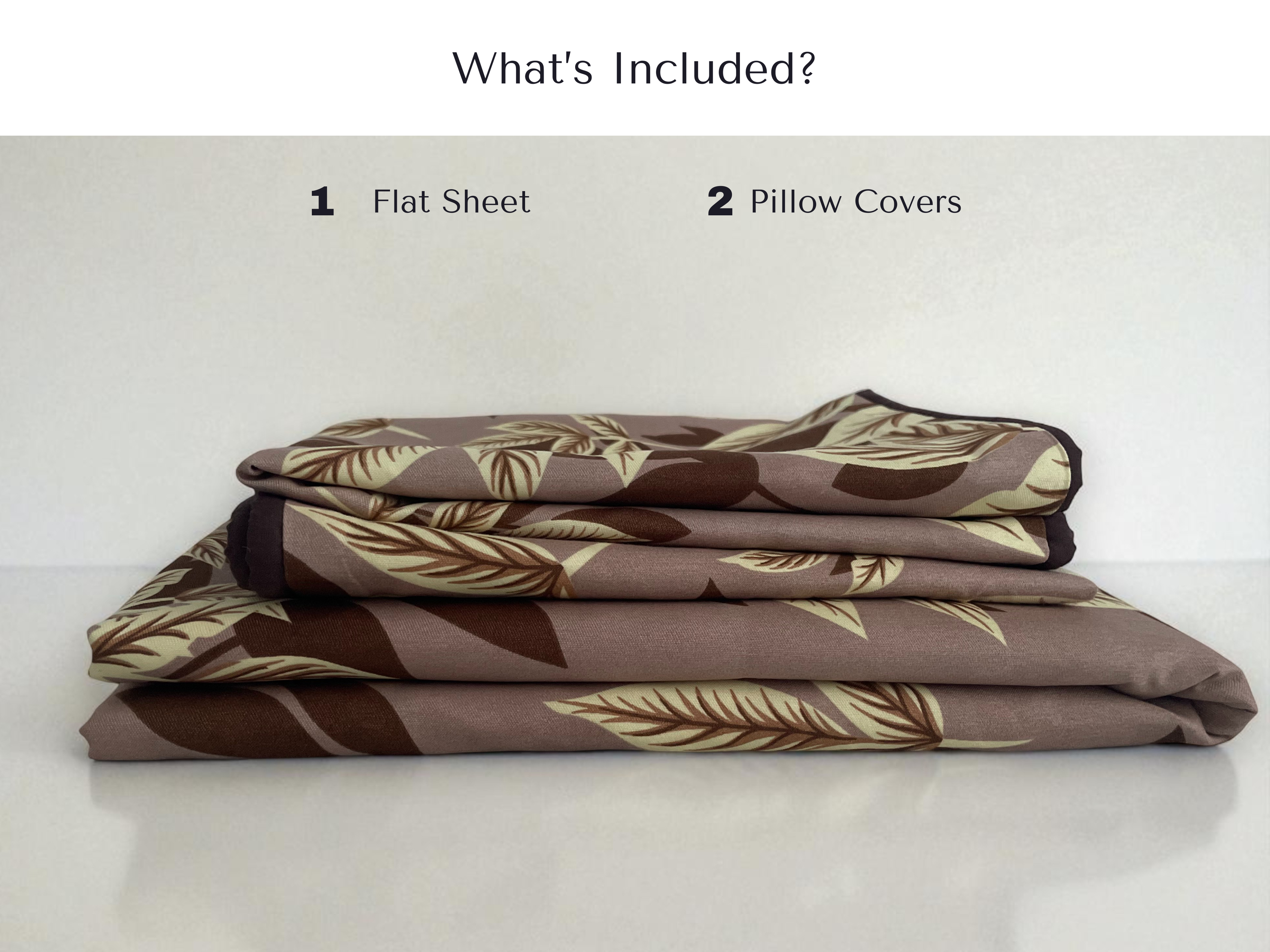 Mocha Leaf Harmony 3 Piece Double Set