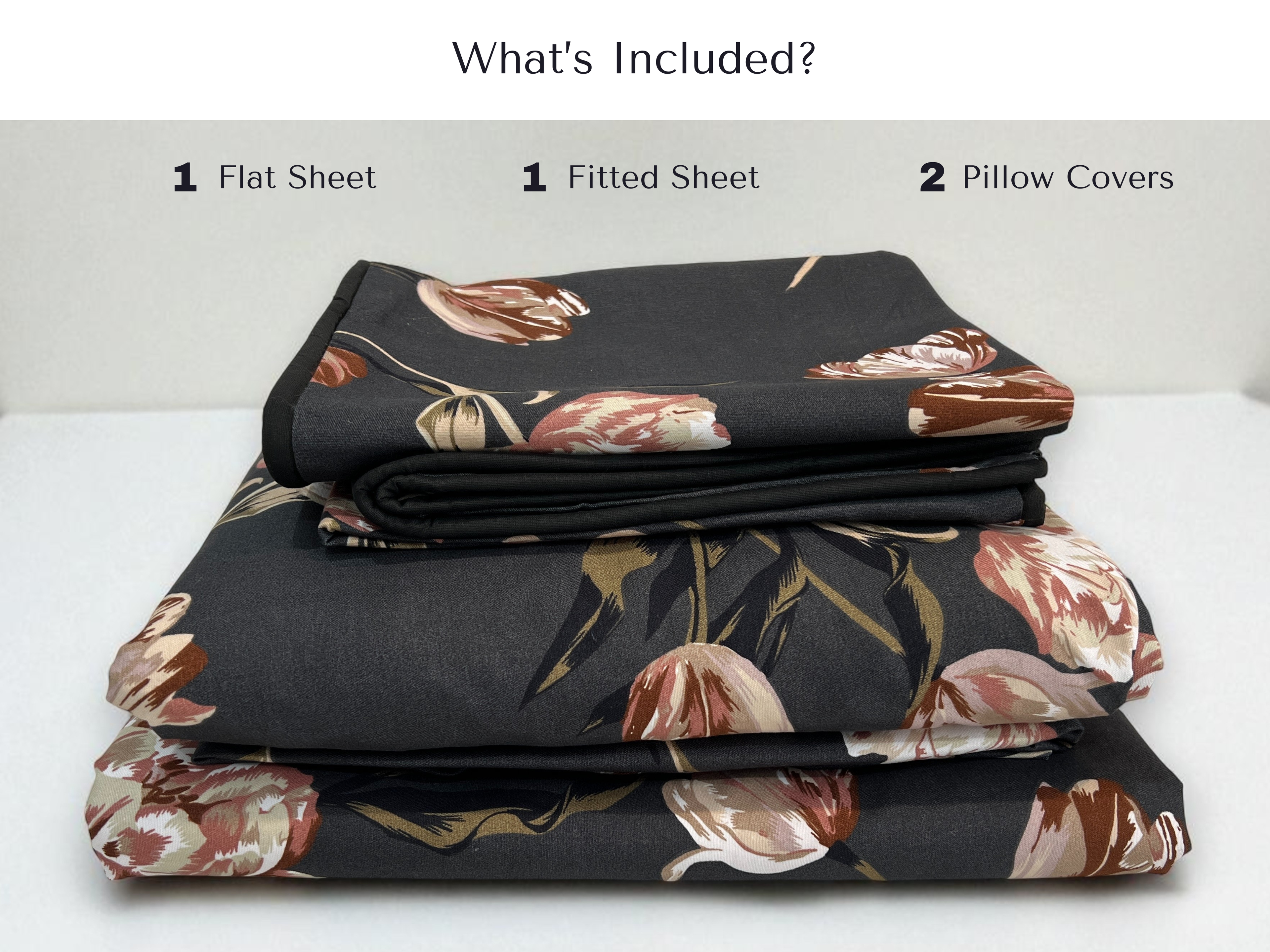 Charcoal Blossom King Set