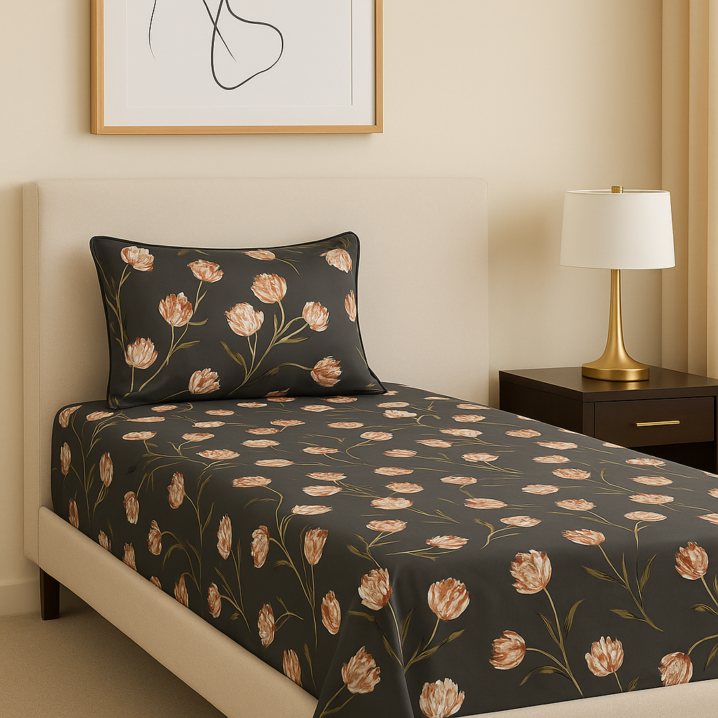 Charcoal Blossom - 2 Piece Single Set