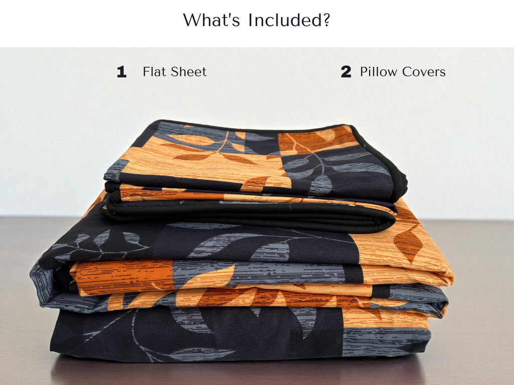 Amber Leaf Patchwork 3 Piece Double Set